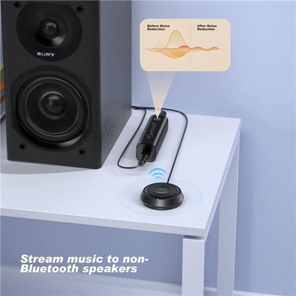 Bluetooth 5.0 Car Kit, AUX Bluetooth Adapter with Ground Loop Noise Isolator - Picture 6 of 6